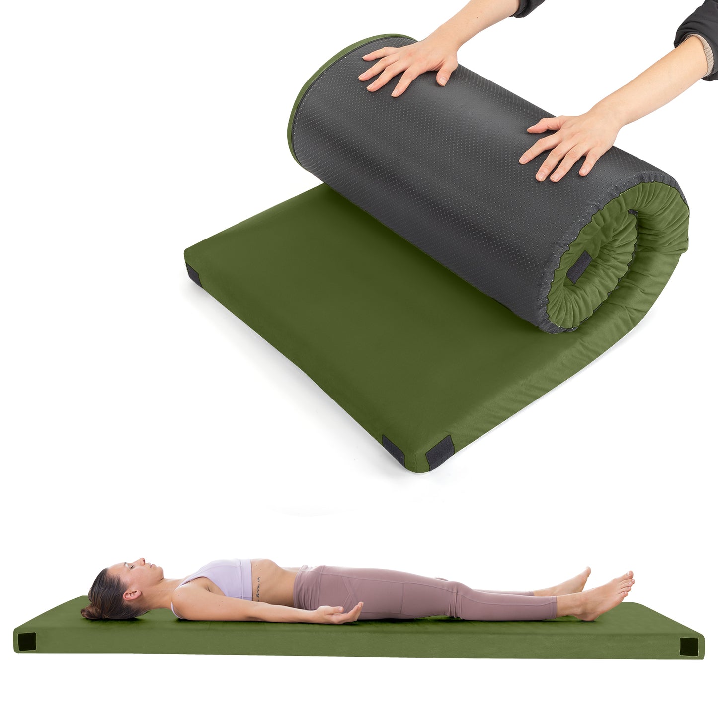 SHINPT Versatile Camping Sleeping Pad, Ultralight Memory Foam Camping Mattress with Non-Slip Bottom, Foldable Sleeping Mat for Camping Backpacking Hiking Traveling Tent, Easy to Carry and Store