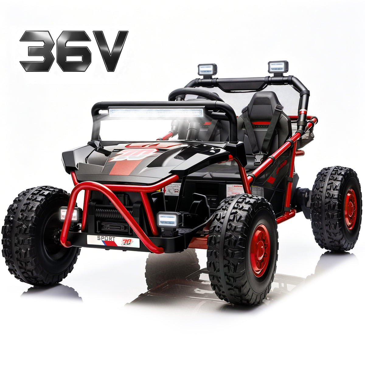 36V Electric Ride On Car with 2 Seats, SHINPT Powered Ride on Toy for Big Kids Aged 6+, Kids Ride on Car with Rear Wheel Spring Suspension, Bluetooth, Music, 2x250W Motor, Kids Electric Vehicle