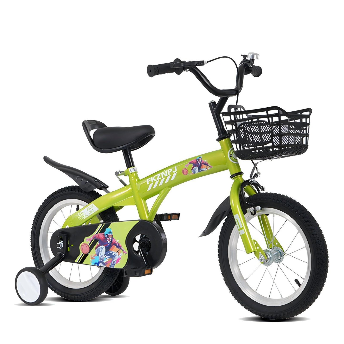 18 inch Kids Bike for Boys and Girls, SHINPT Toddler Bike with Training Wheels, Bicycle for Kids with Basket, 18" Kids Bike for Boys, Girls Bike 18 inch for Toddlers, Perfect Gift for Outdoor Sports
