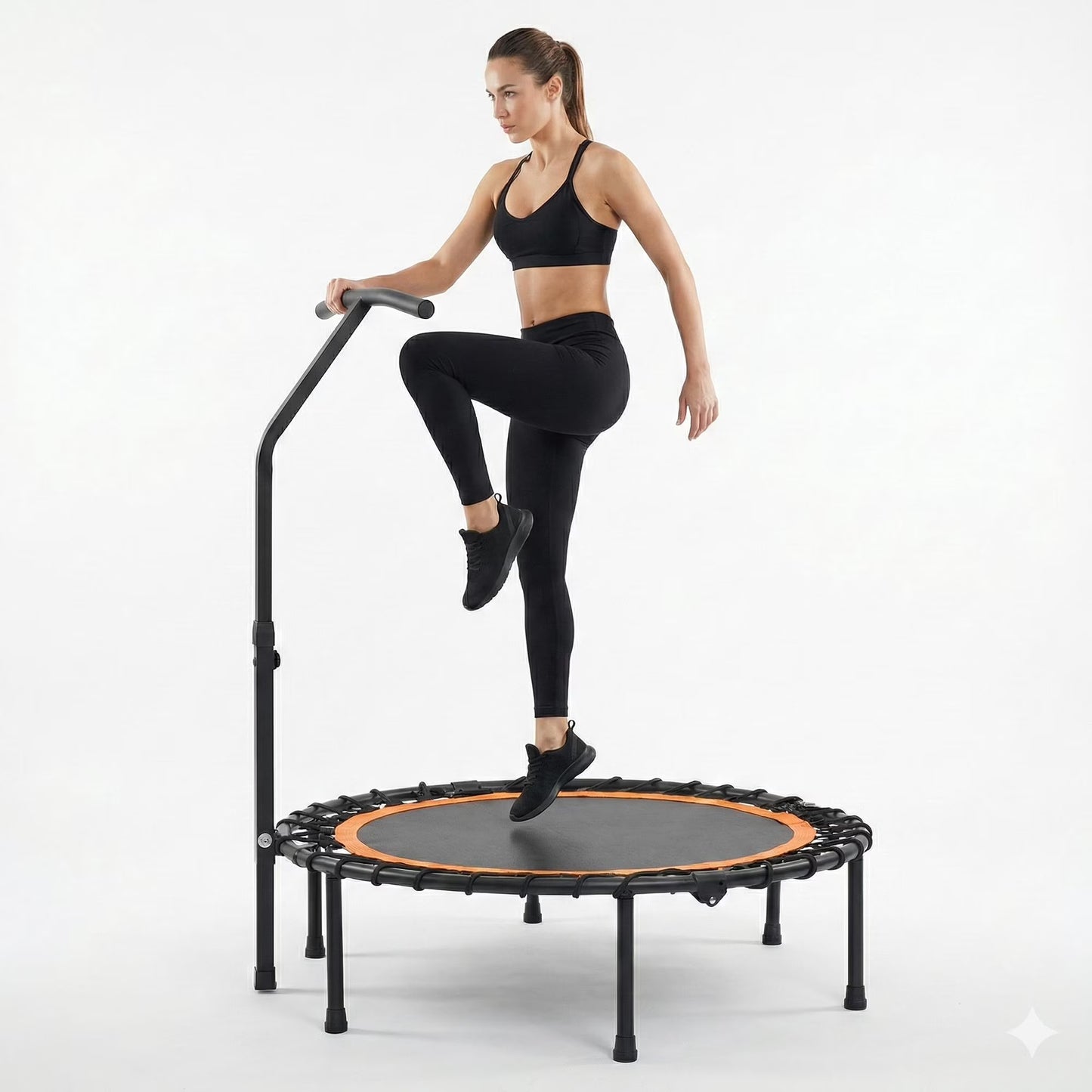 40in Rebounder Trampoline for Adults, SHINPT Fitness Trampoline with Handle, 40" Gym Equipment for Home, Exercise Trampoline for Adults Indoor, Outdoor Foldable Trampoline for Yard, Basement, Lawn