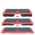 Adjustable Aerobic Stepper Workout Step with 4 Risers Fitness & Exercise Platform Trainer