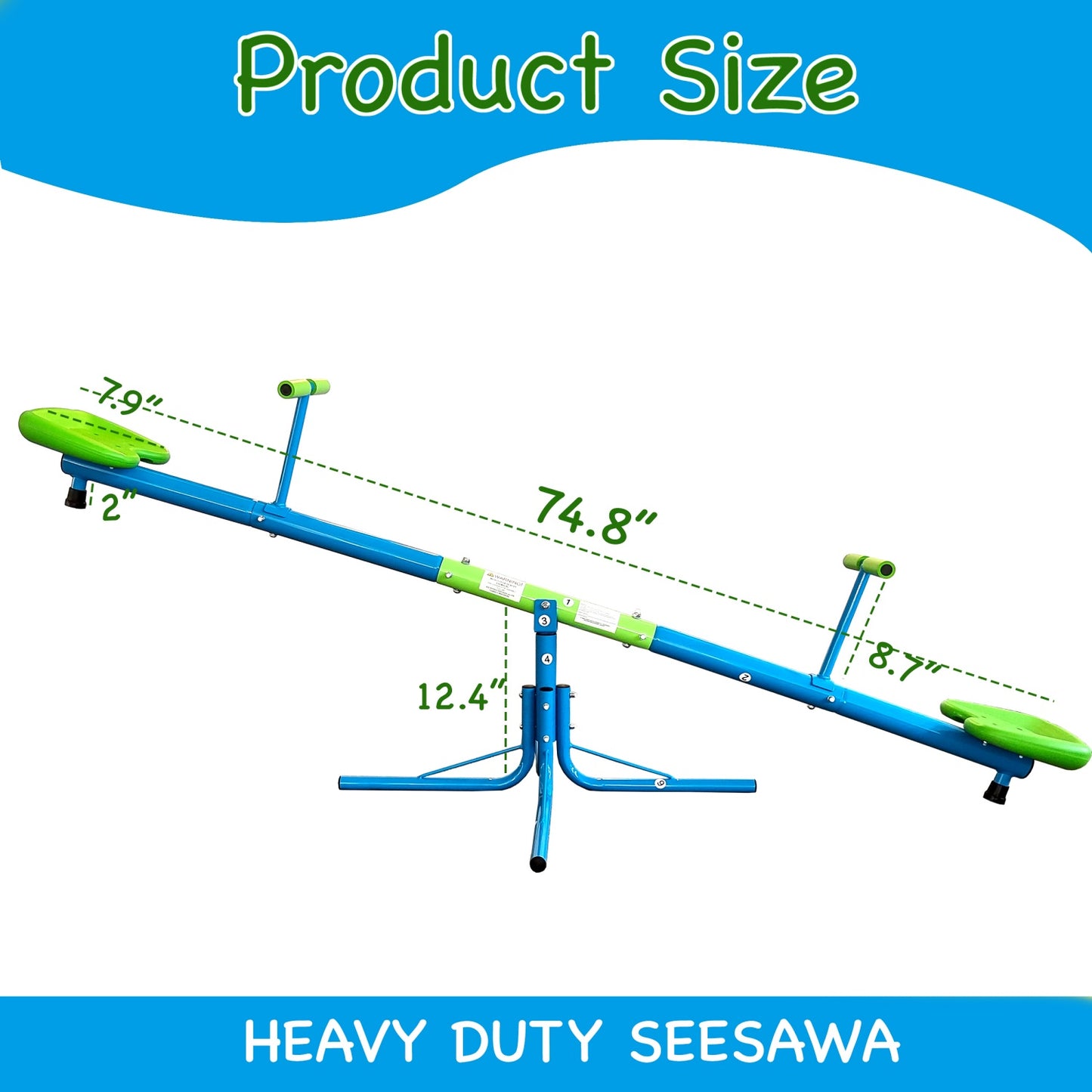 Spinning Teeter Totter for Kids Outdoor, SHINPT Playground Seesaw with 360 Degrees Rotating, Outdoor Kids Play Equipment for Ages 4-12, Toddler Seesaw for Backyard, Playground, 180 Lbs Capacity