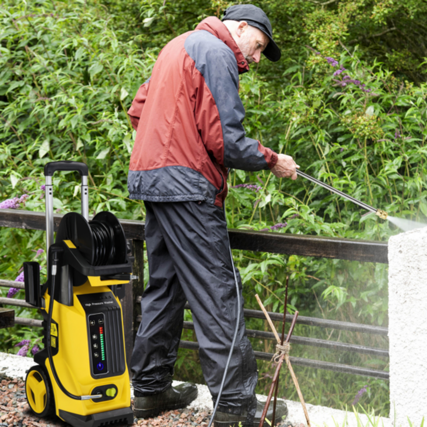 1800W 110V Electric Pressure Washer, Yardmaster Pressure Washer up to 3800 PSI + 2.6 GPM, High Pressure Power Washer with 4 Nozzles and Soap Bottle for Cars, Fences, Patio