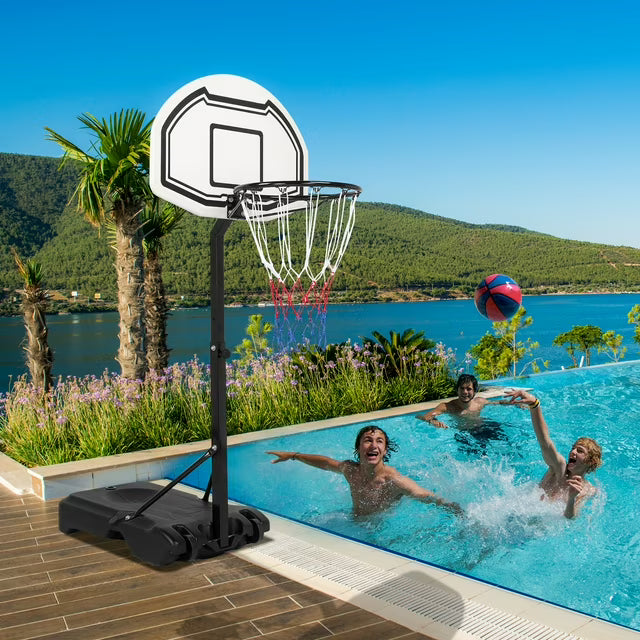 BTMWAY Adjustable Height Poolside Basketball System