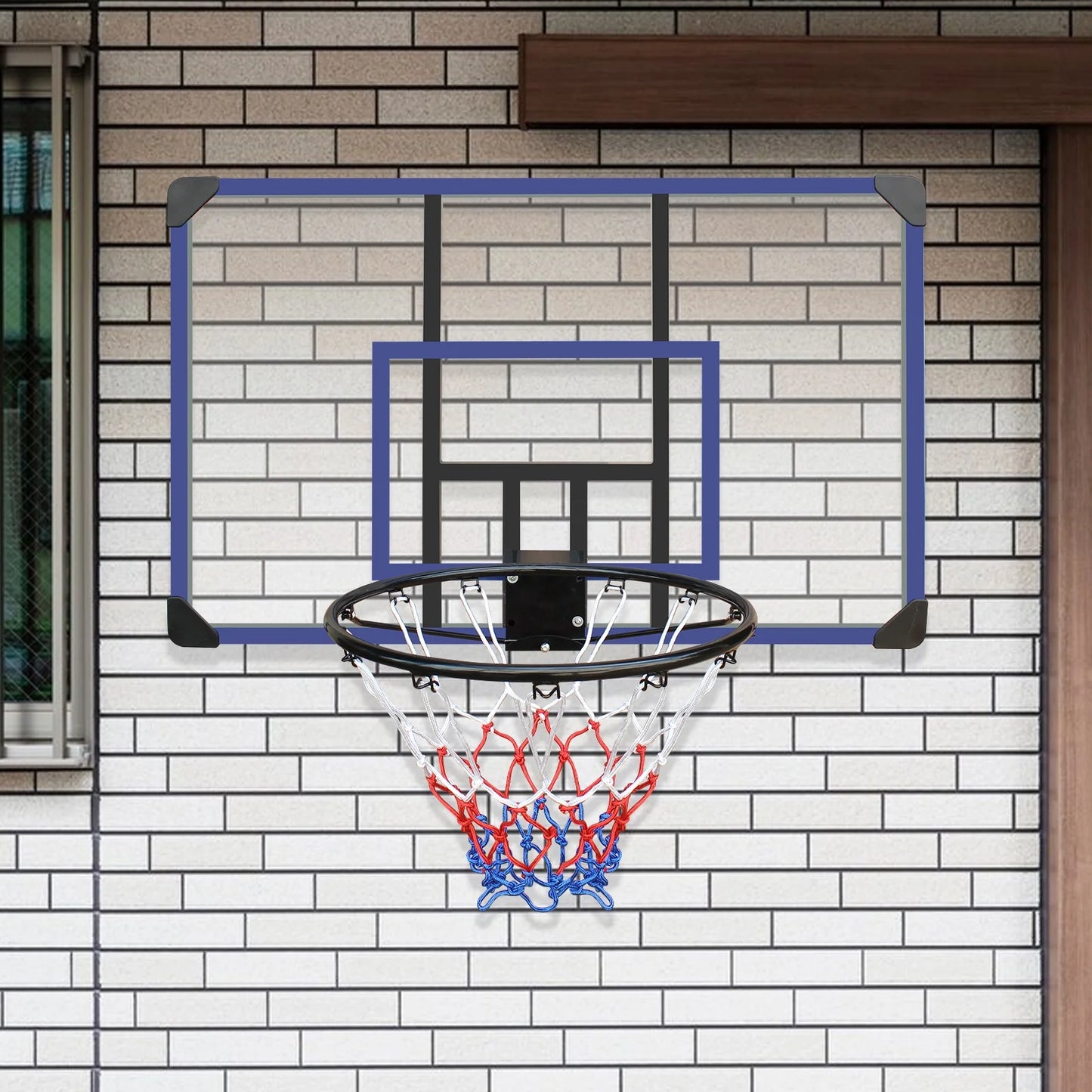 Basketball Hoop Over the Door with Ball, BTMWAY Indoor Mini Basketball Hoop with Breakaway Rim Built for Dunks, Wall Mounted Basketball Hoop Set for Bedroom/Office, Gift for Boys Kids Teens Adults
