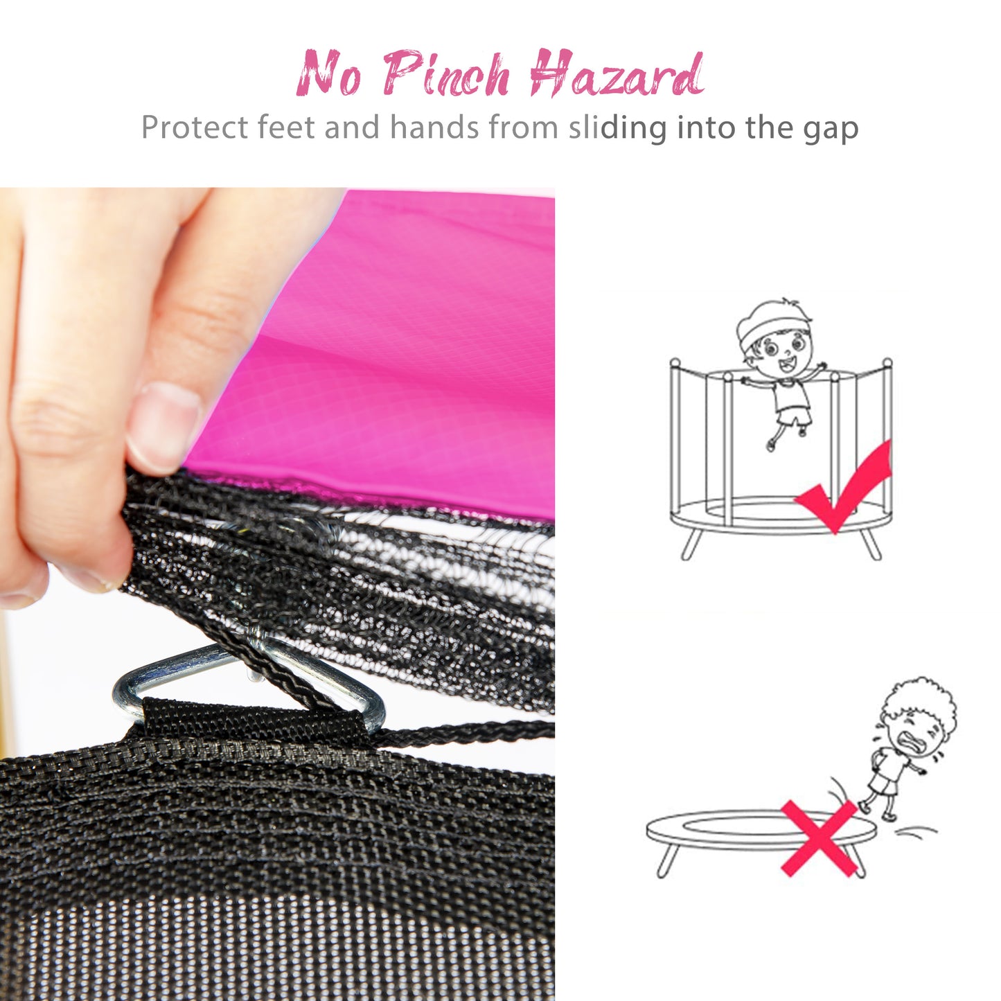 5.5ft Toddler Trampoline with Basketball Hoop, Shinpt Mini Trampoline for Kids, 65" Outdoor Trampoline with Enclosure Net, Round Trampoline for Patio, Backyard, Indoor