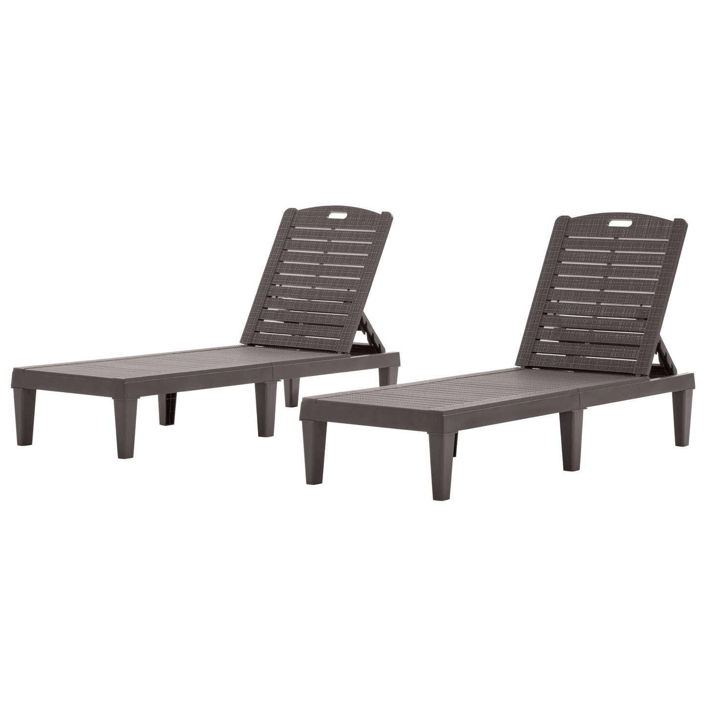 Lounge Chairs Set of 2, SHINPT Chaise Lounge Outdoor, Outdoor Recliners with 5 Adjustable Position, Black Lawn Chairs Set of 2, Lounge Furniture Set for Beach, Yard, Garden, Beach, Patio, Poolside
