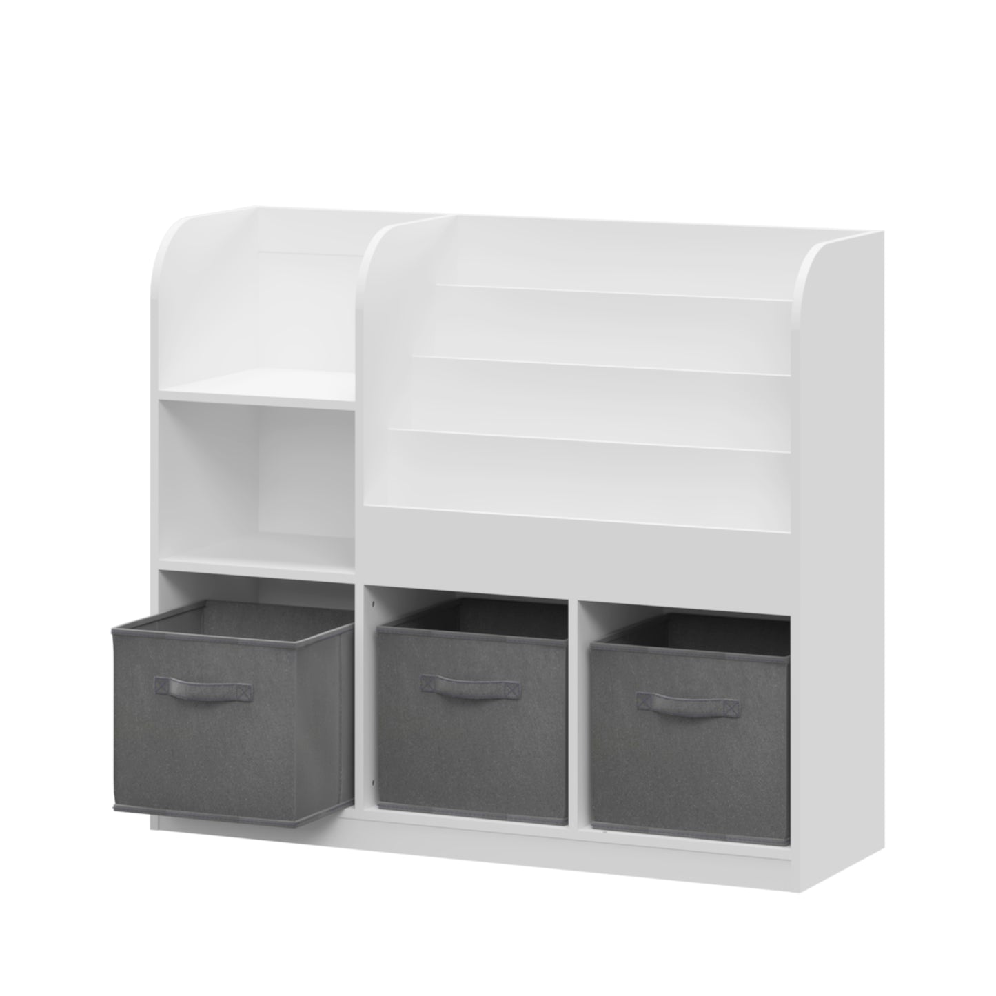 Toy Bins for Kids Organizer, SHINPT Small Bookshelf for Kids, Toddler, Kids Bookshelf and Toy Storage, Nursery Bookshelf with Fabric Drawers, Kids Book Storage for Bedroom, Playroom, Livingroom
