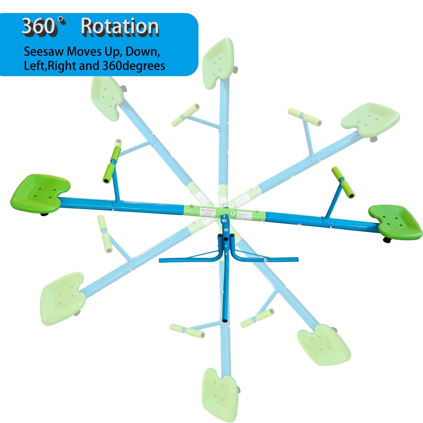 Spinning Teeter Totter for Kids Outdoor, SHINPT Playground Seesaw with 360 Degrees Rotating, Outdoor Kids Play Equipment for Ages 4-12, Toddler Seesaw for Backyard, Playground, 180 Lbs Capacity