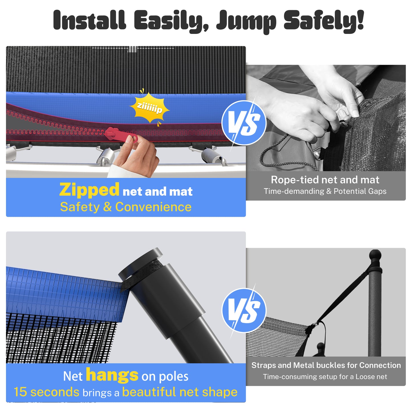 14FT Trampoline for Kids with Basketball Hoop, SHINPT Toddler Trampoline for Backyard, Patio, Indoor Trampoline with Enclosure Net, Adult Trampoline with No-gap Design, Outside Toy for Kids for Gift