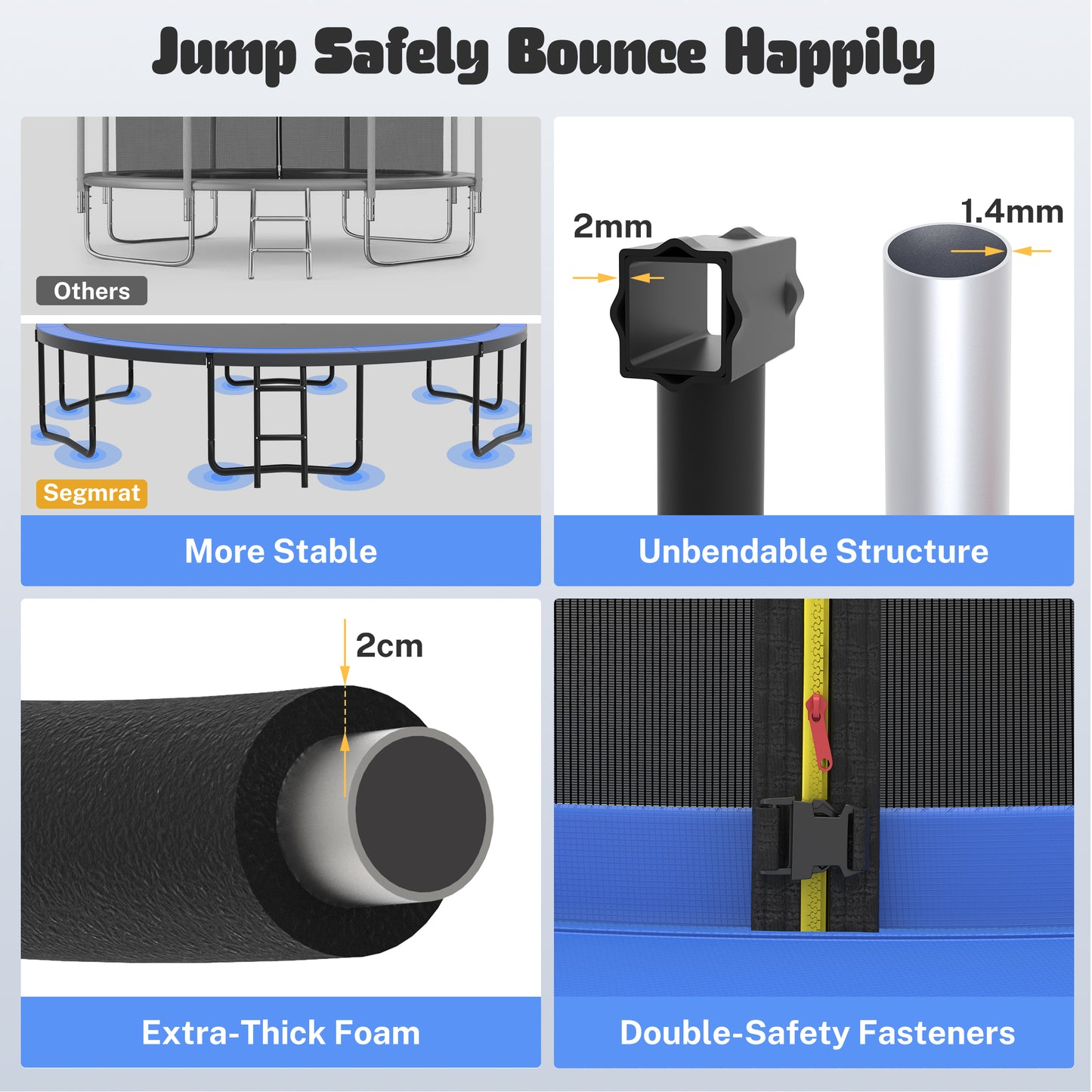 14FT Trampoline for Kids with Basketball Hoop, SHINPT Toddler Trampoline for Backyard, Patio, Indoor Trampoline with Enclosure Net, Adult Trampoline with No-gap Design, Outside Toy for Kids for Gift