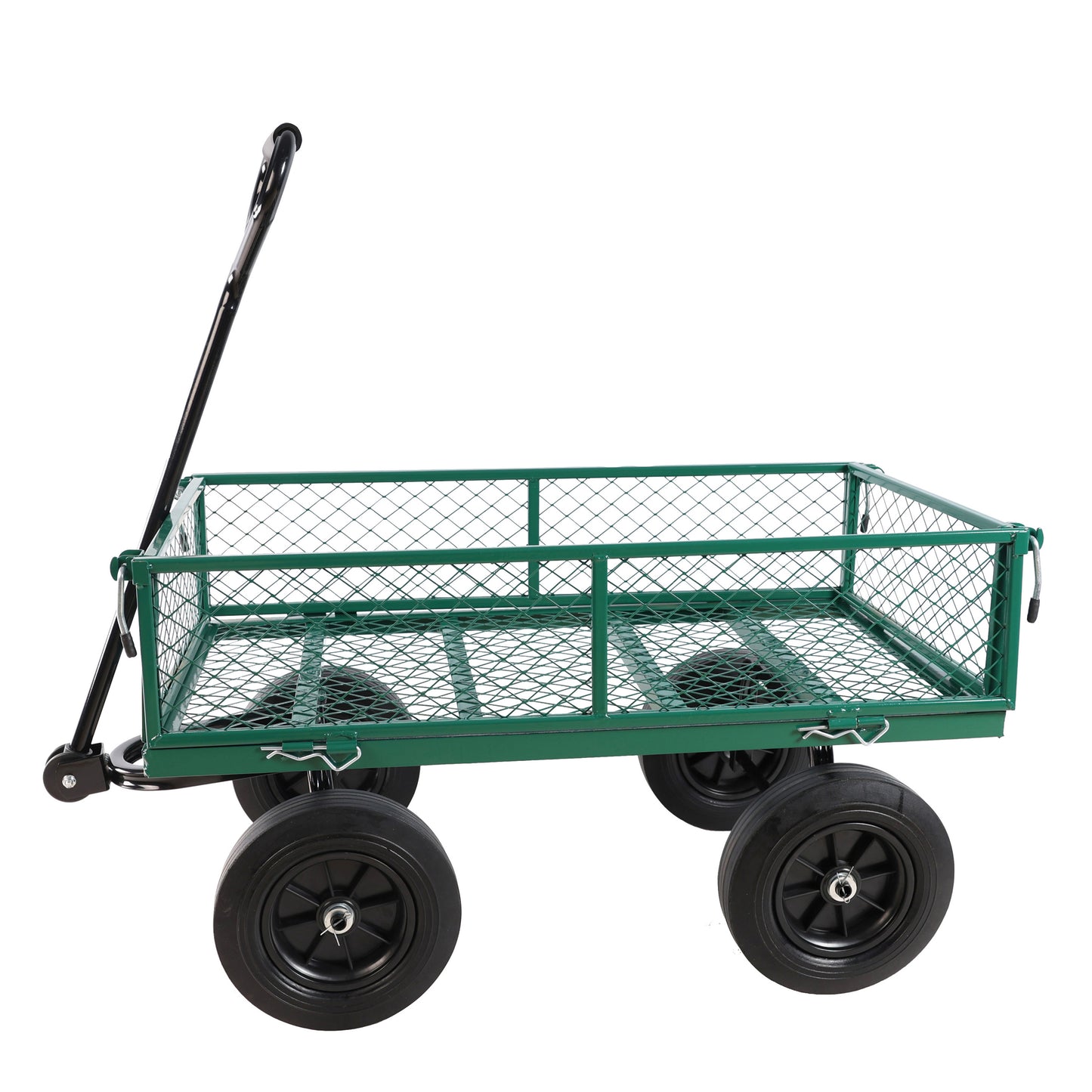 Solid Wheels Wagon Cart, gardening, SHINPT Outdoor Gardening Cart with Handle, All Terrain Wagon for Farming, Yard and Home Use, Garden Cart and Wagon Heavy Duty for Backyard, Lawn, Garden, Outdoor