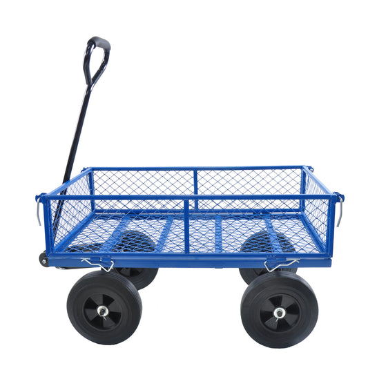 Solid Wheels Wagon Cart, gardening, SHINPT Outdoor Gardening Cart with Handle, All Terrain Wagon for Farming, Yard and Home Use, Garden Cart and Wagon Heavy Duty for Backyard, Lawn, Garden, Outdoor