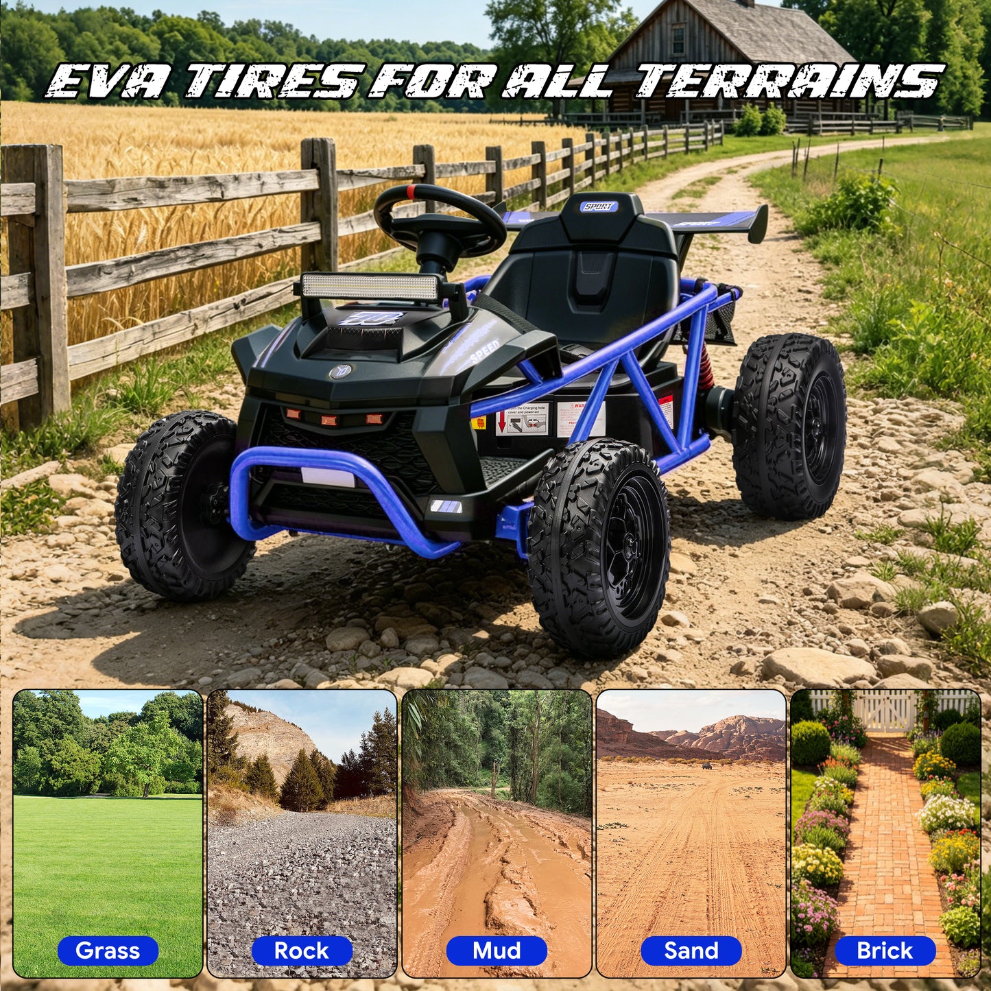 36V Ride on Car for Big Kids Aged 6+, SHINPT Electric Ride on Car with 2x250W Motor, Powered Ride on Toys with Rear Wheel Spring Suspension, Bluetooth, Music, Kids Electric Vehicle for Gift