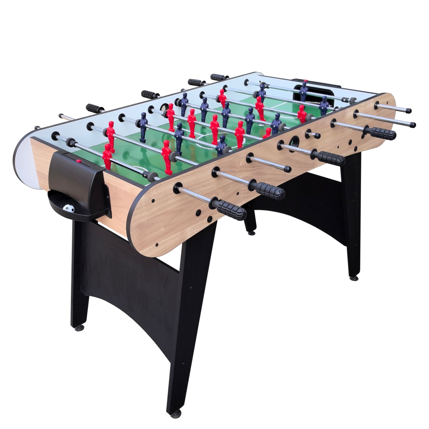 48" Soccer Table Game, SHINPT Foosball Table Adult Size for Family Gatherings, Foosball Table for Kids with 2 31mm Black/White Balls, Game Table for Game Room, Basement, Best Choice Product