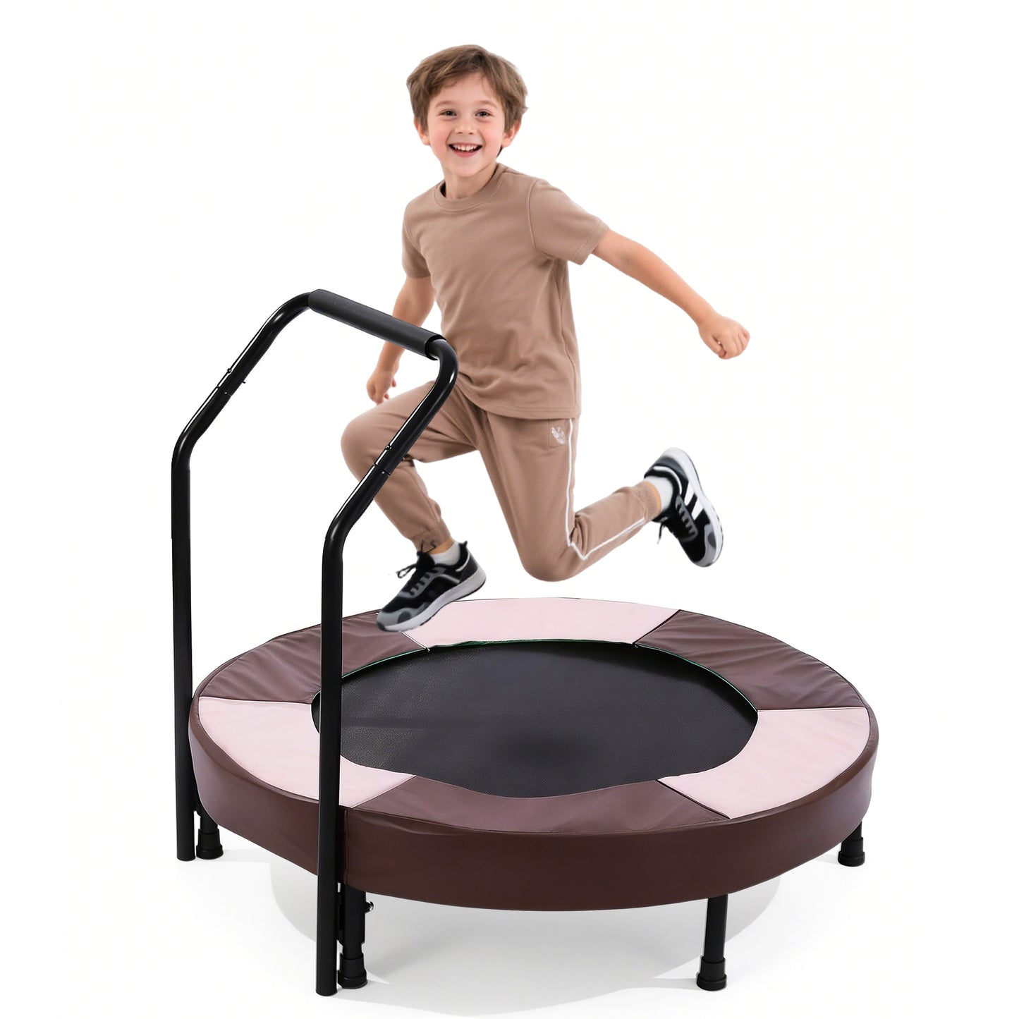 36 inch Mini Trampoline for Toddlers, SHINPT Foldable Trampoline for Kids for Birthday Gift, 36" Toddler Trampoline Indoor/Outdoor with Handle, Small Trampoline for Backyard, Patio, Lawn, Garden