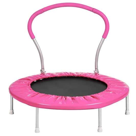 36" Mini Trampoline for Kids with Handle, SHINPT Toddler Trampoline Indoor, Small Trampoline for Kids, Baby Trampoline for Backyard, Garden, Lawn, Basement, Recreational Trampoline for Birthday Gift