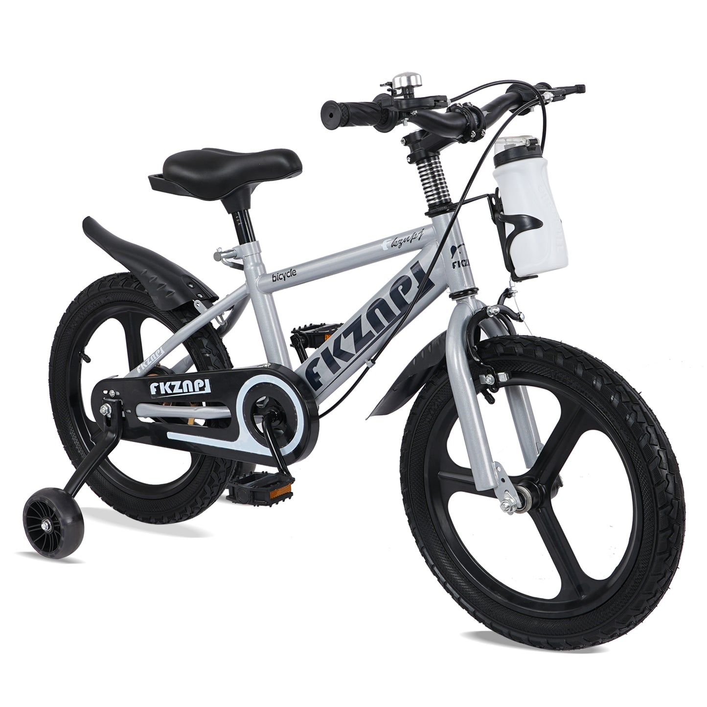 16" Kids Bike with Training Wheels, SHINPT Bicycle for Kids 3-9 with Water Bottle, Training Wheels with Night Glow, Toddler Bike with High Carbon Steel Frame, 16 in kids bicycle with Adjustable Seat