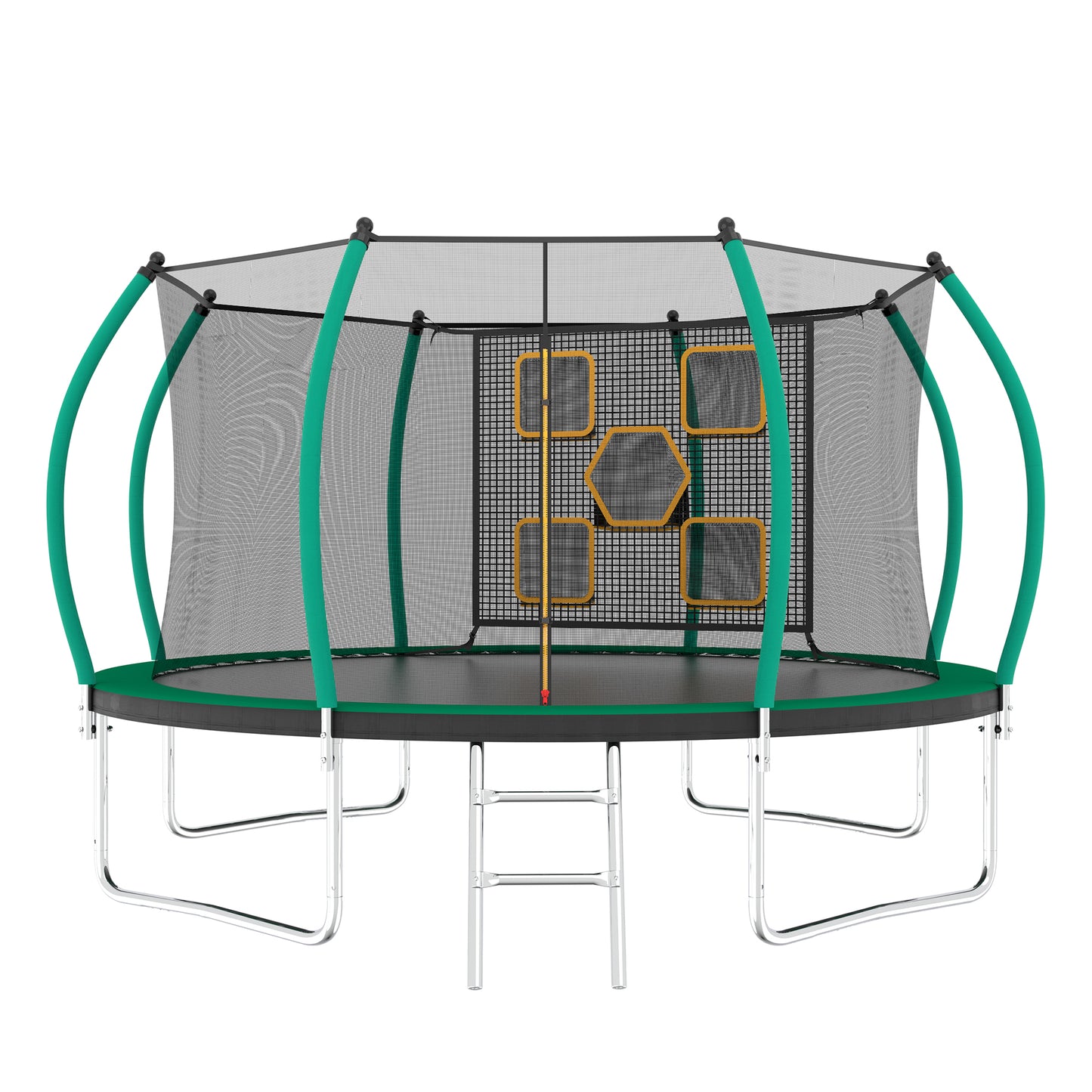 12FT Heavy Duty Trampoline for Kids and Adults, SHINPT Recreational Trampoline with Enclosure Net, Inside/Outside Trampoline with Ball Games, Outdoor Kids Play Equipment for Lawn, Garden, Backyard