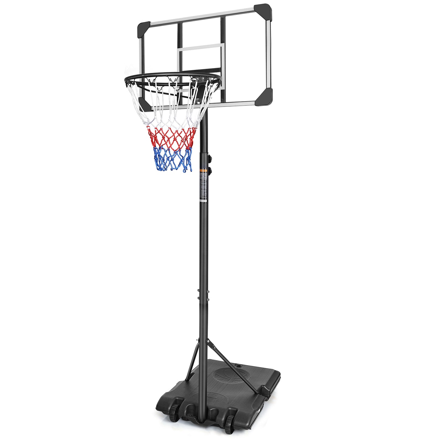 5.6FT-7FT Adjustable Basketball Hoop for Kids, SHINPT Portable Basketball Hoop Outdoor, Indoor&Outdoor Basketball Hoop with 28 Inch Backboard, Basketball Equipment with Stable Base and Wheels
