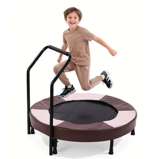36 inch Mini Trampoline for Toddlers, SHINPT Foldable Trampoline for Kids for Birthday Gift, 36" Toddler Trampoline Indoor/Outdoor with Handle, Small Trampoline for Backyard, Patio, Lawn, Garden
