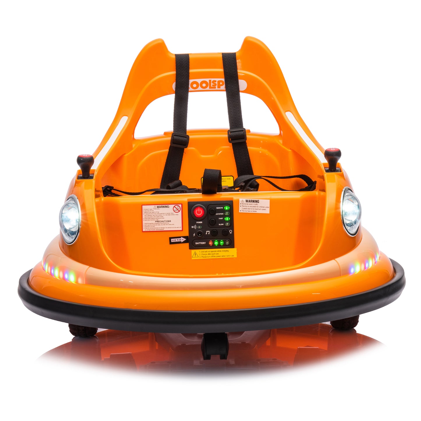 Shinpt 12V Toddler Bumper Car with Remote Control,Electric Car for Kids 1.5-5 years,LED Lights,Bluetooth,360-Degree Spin,Floor Cleaning Car for Kids