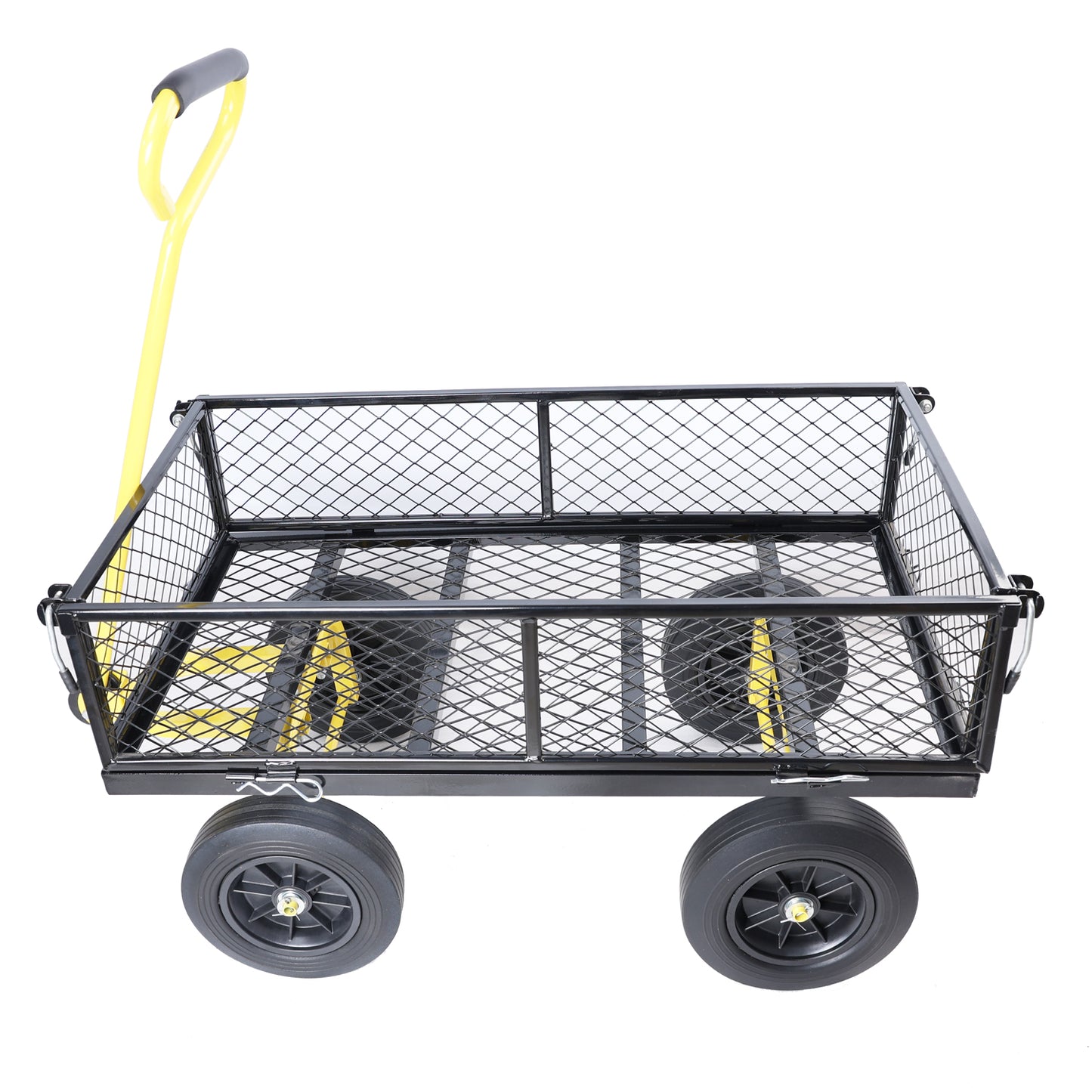 Solid Wheels Wagon Cart, gardening, SHINPT Outdoor Gardening Cart with Handle, All Terrain Wagon for Farming, Yard and Home Use, Garden Cart and Wagon Heavy Duty for Backyard, Lawn, Garden, Outdoor