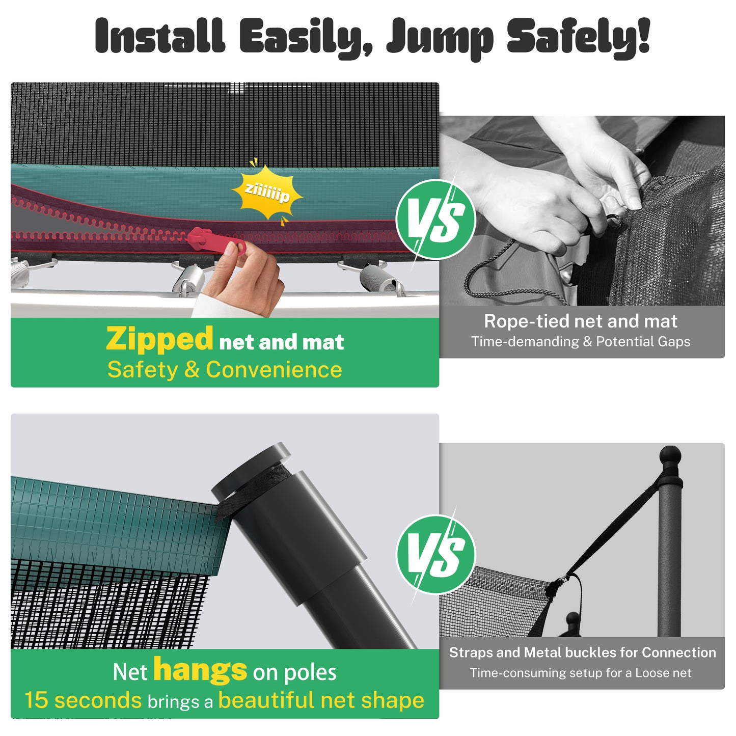 14FT Trampoline for Kids with Basketball Hoop, SHINPT Toddler Trampoline for Backyard, Patio, Indoor Trampoline with Enclosure Net, Adult Trampoline with No-gap Design, Outside Toy for Kids for Gift