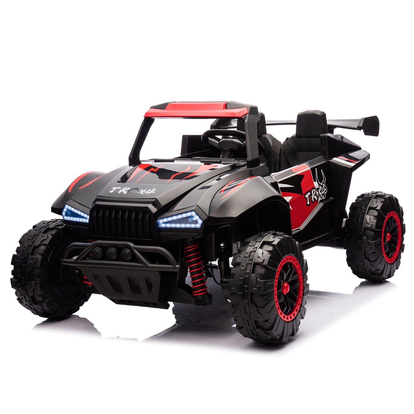 24V 2 Seater Kids Ride on Car Toy with Parents Control, Ride on Toys for Toddler with 4 Wheel Suspension Design, Kids Electric Car with Lamplight, Bluetooth, USB/TF, Ride on UTV for Aged 3-8