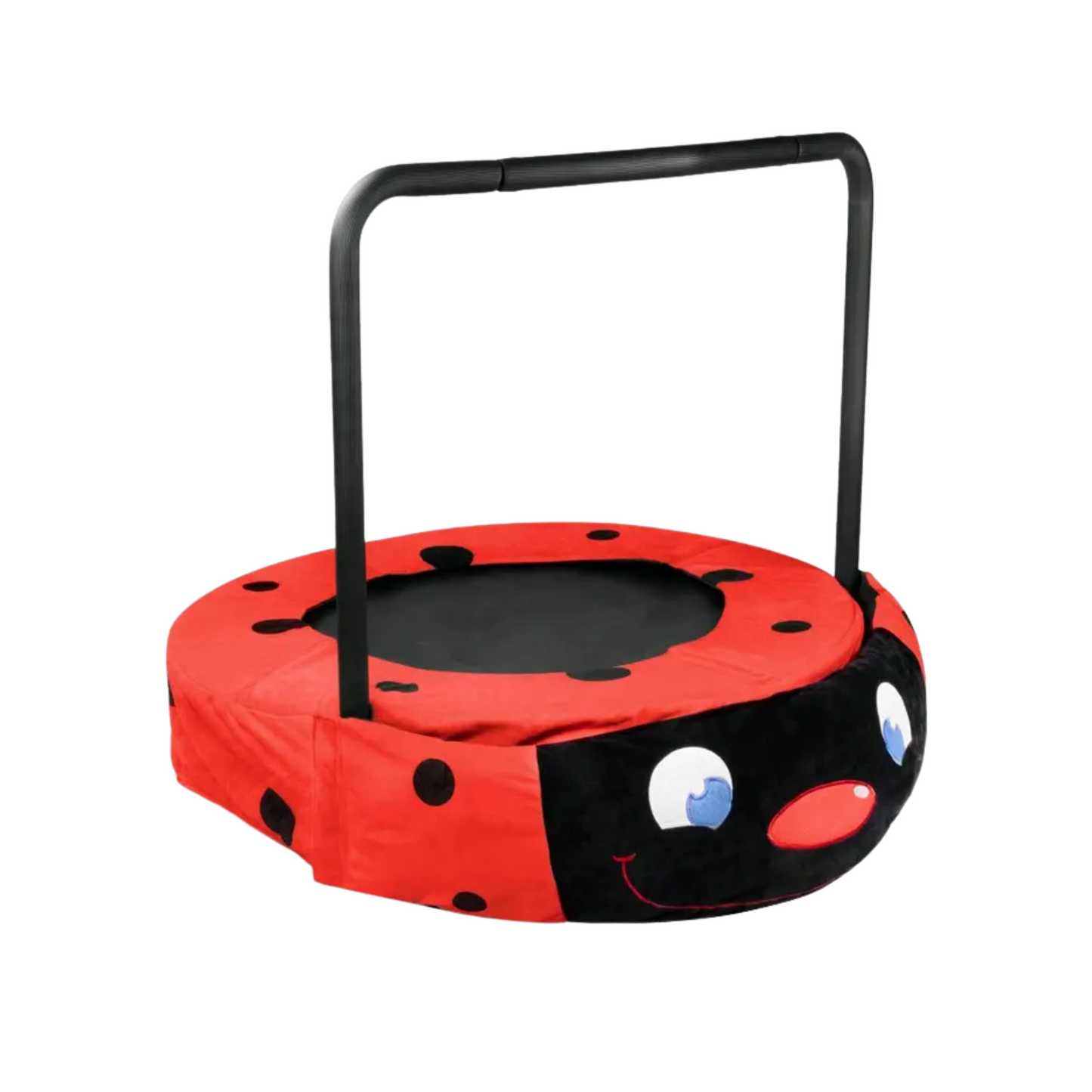 36" Mini Trampoline for Kids Ages 3-7, Toddler Trampoline with Foam Handle for Indoor & Outdoor, SHINPT Kids Trampoline for Boys&Girls, Ladybug Black and Red Foldable Iron Tube for Backyard, Patio
