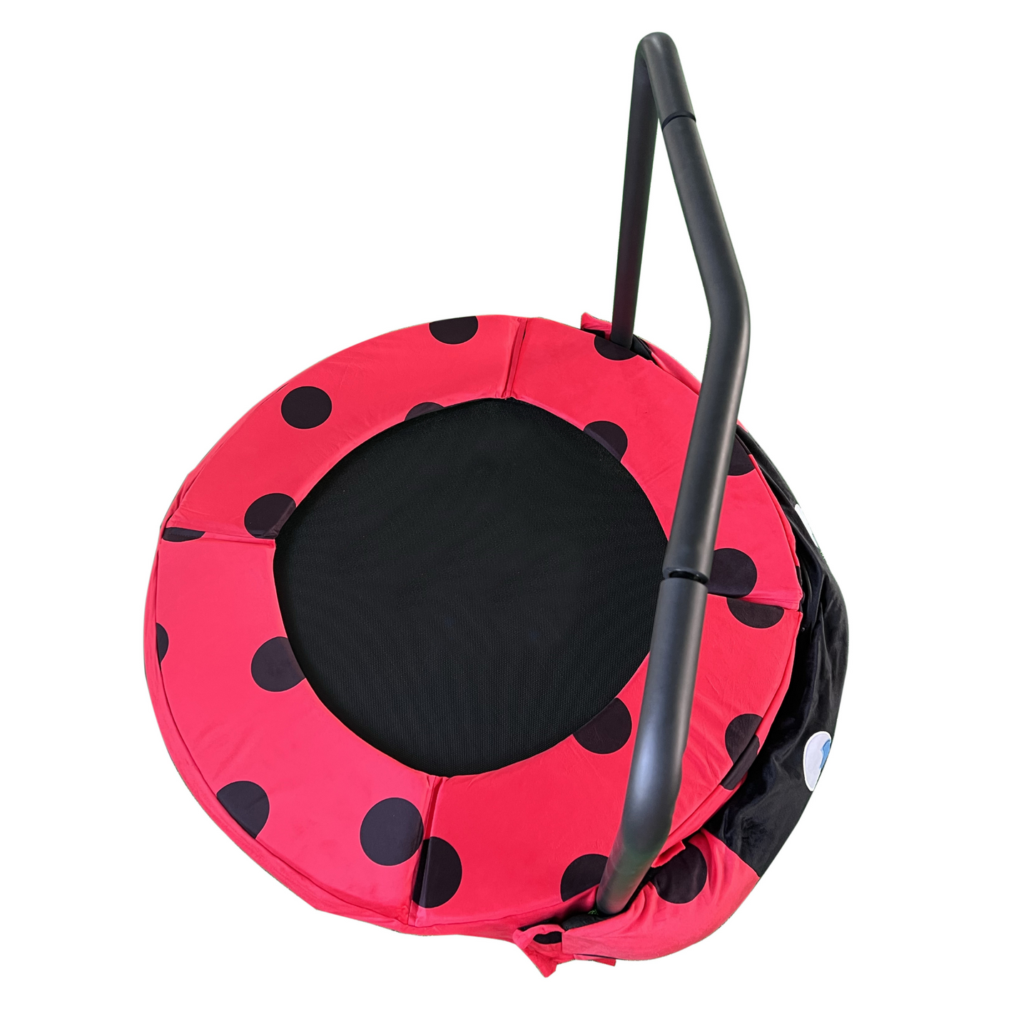 36" Mini Trampoline for Kids Ages 3-7, Toddler Trampoline with Foam Handle for Indoor & Outdoor, SHINPT Kids Trampoline for Boys&Girls, Ladybug Black and Red Foldable Iron Tube for Backyard, Patio