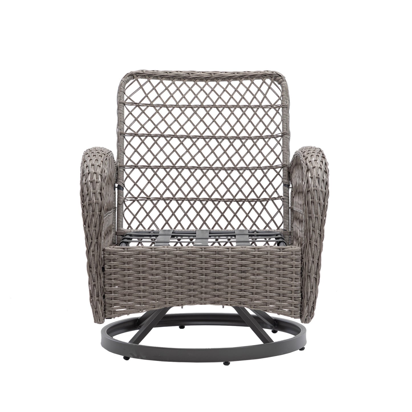 Patio Wicker Chairs Swivel Rocker Set of 2, SHINPT 3PCS Outdoor Glider Chair with Table Set, Overstuffed Washable Cushions, Wicker Rocking Chairs for Outdoors, Porch, Balcony, Deck, Yard
