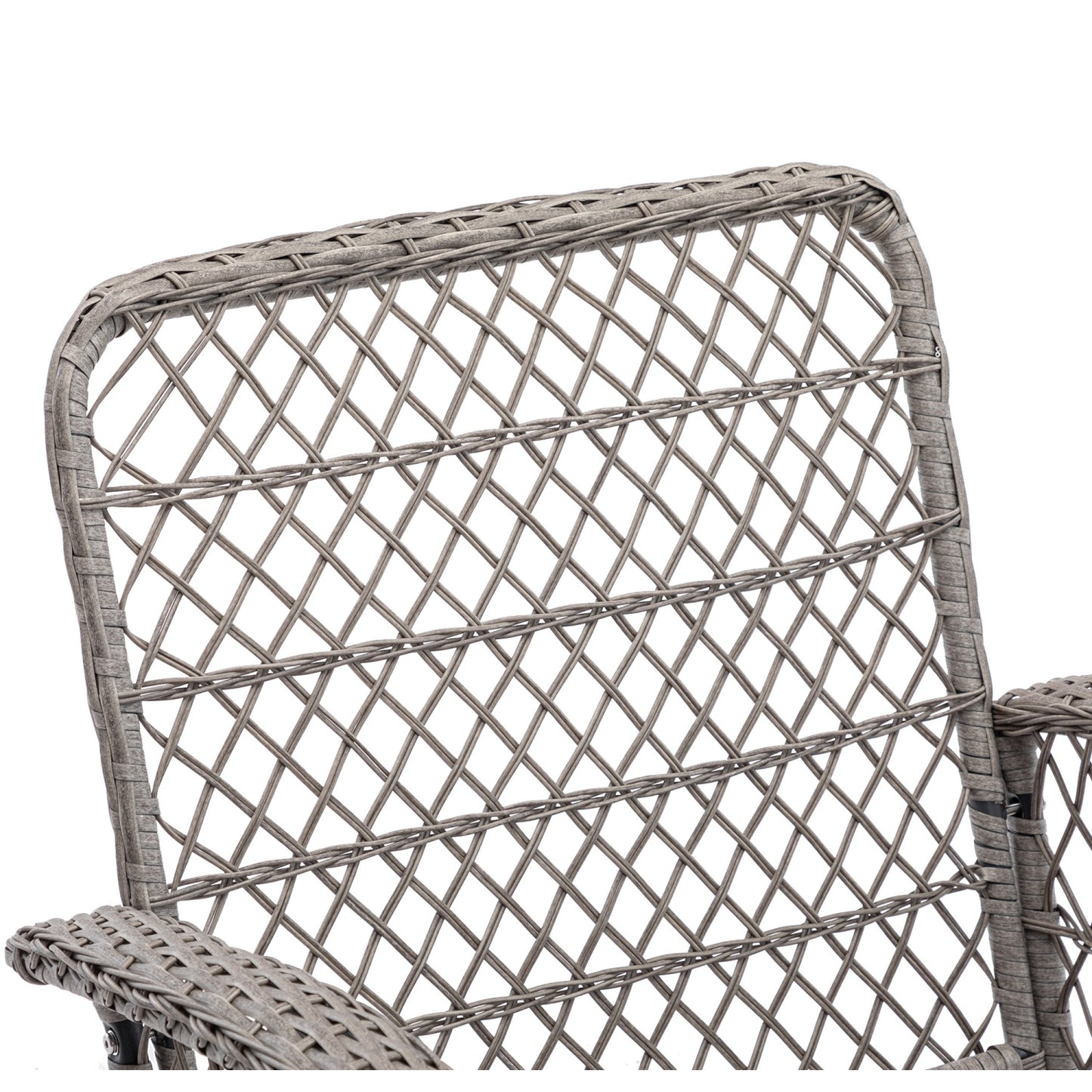 Patio Wicker Chairs Swivel Rocker Set of 2, SHINPT 3PCS Outdoor Glider Chair with Table Set, Overstuffed Washable Cushions, Wicker Rocking Chairs for Outdoors, Porch, Balcony, Deck, Yard