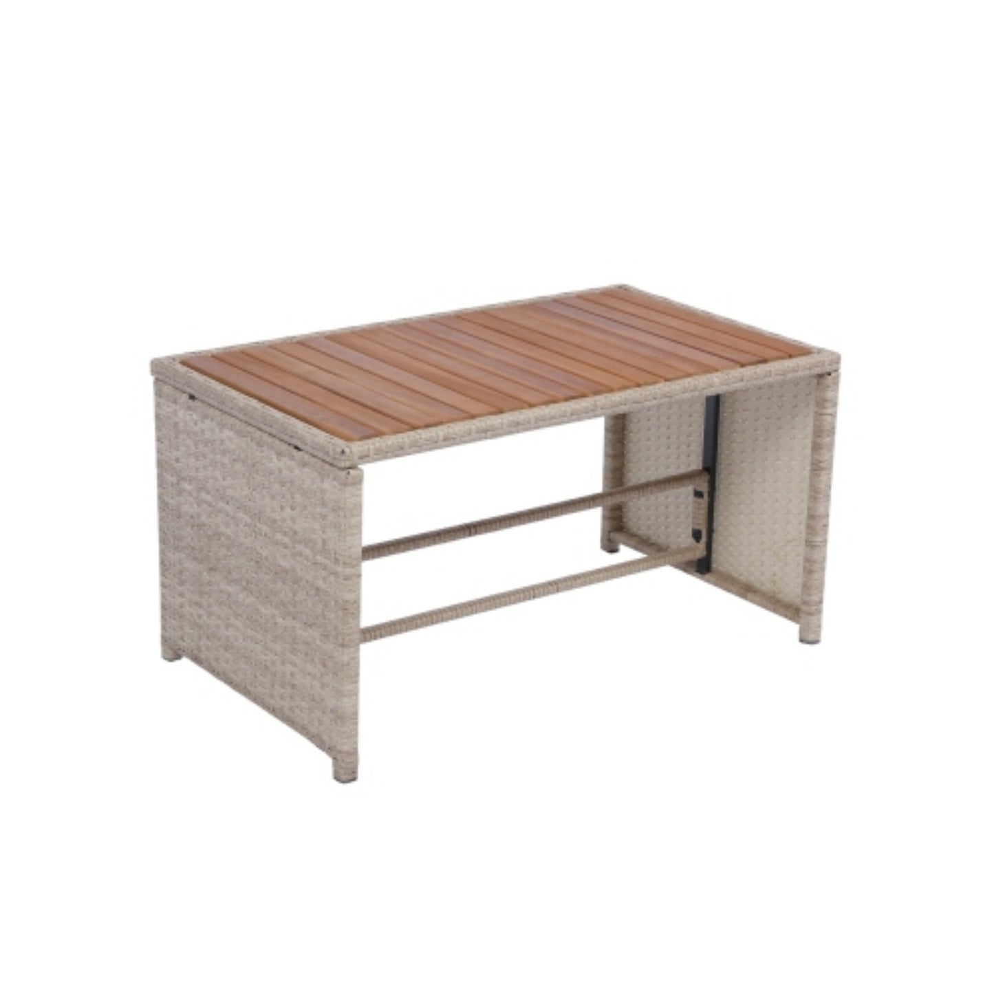 Outdoor Patio Furniture Sets, Wicker Patio Sectional Sets 3-Piece, All Weather Wicker Rattan Patio Seating L-Shaped Sofas with Wicker Coffee Table and Cushion, Dark Grey