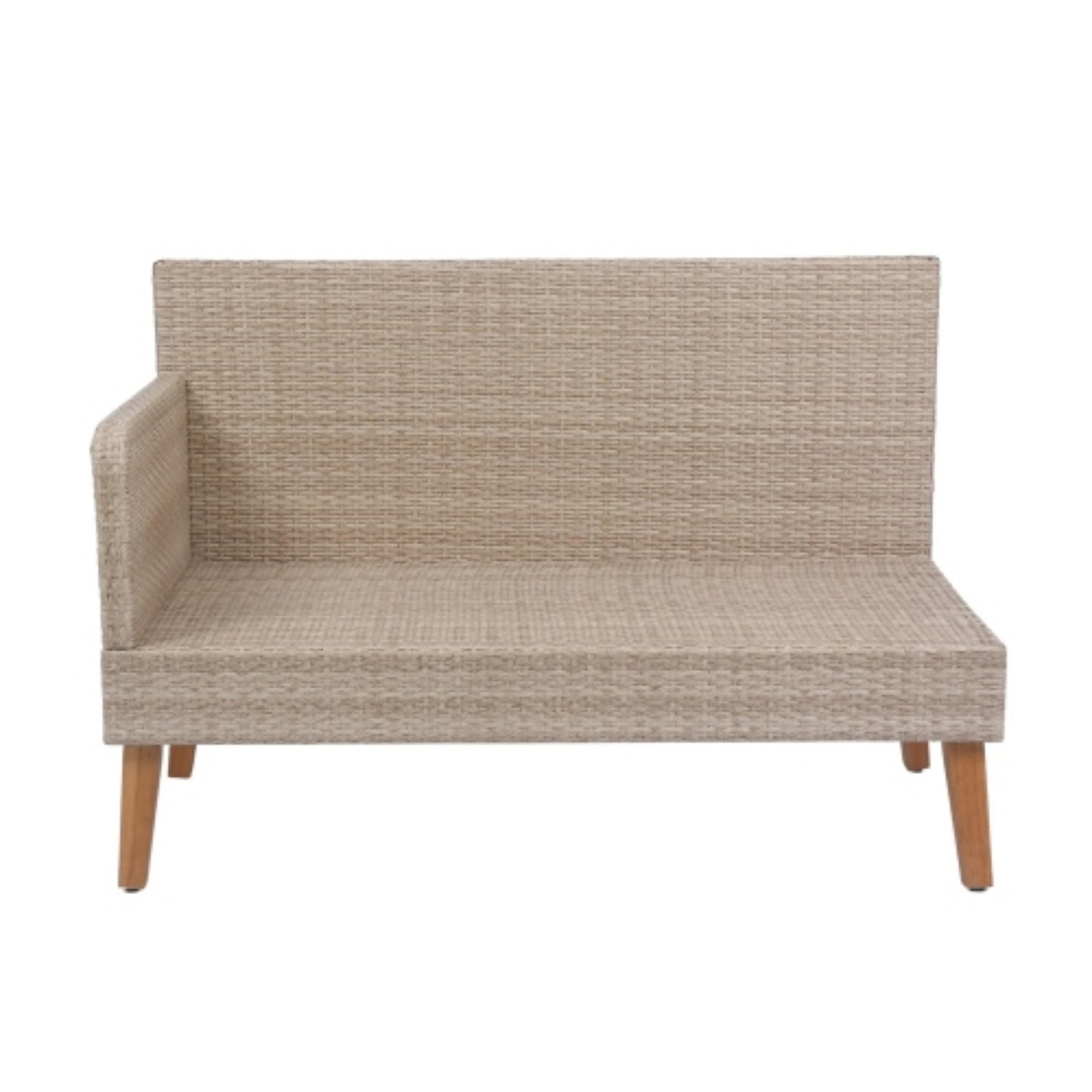 Outdoor Patio Furniture Sets, Wicker Patio Sectional Sets 3-Piece, All Weather Wicker Rattan Patio Seating L-Shaped Sofas with Wicker Coffee Table and Cushion, Dark Grey