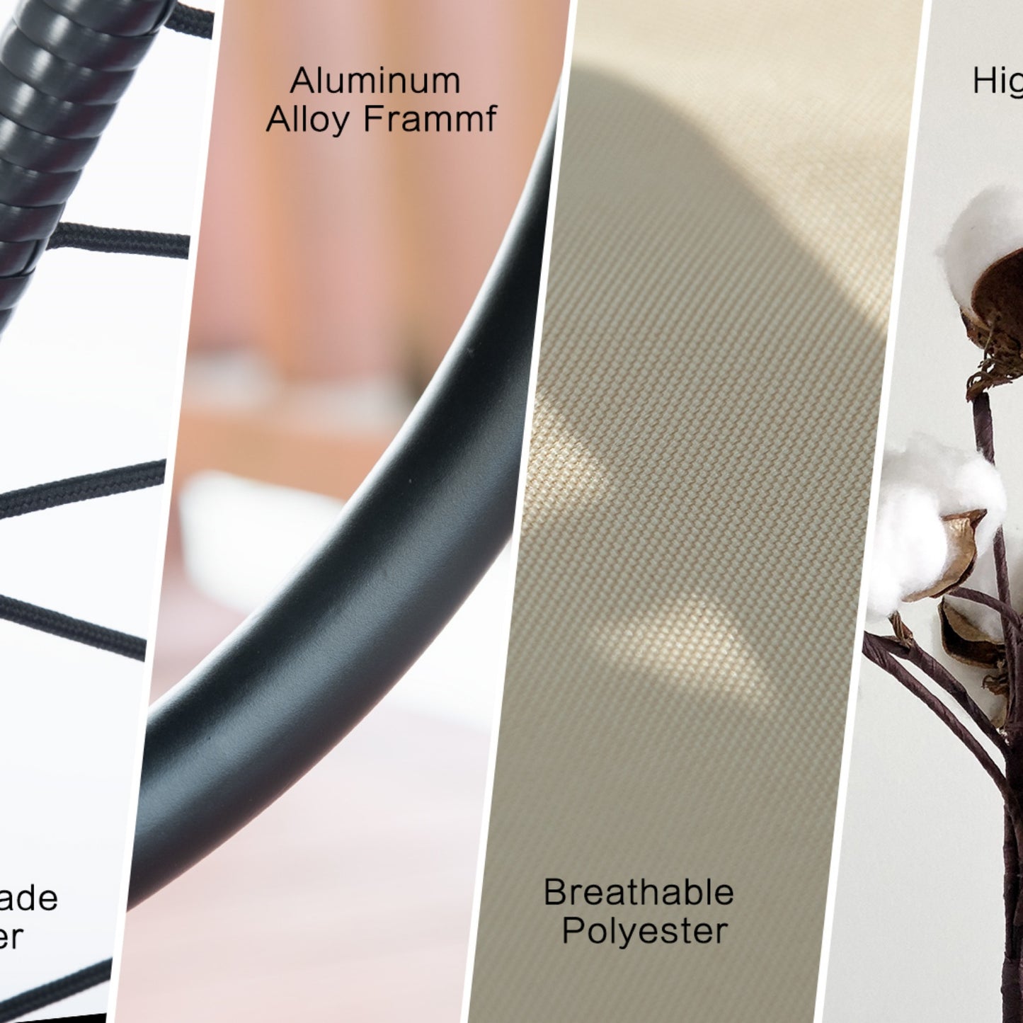 Egg Chair with Stand, SHINPT Patio Rattan Wicker Hanging Swing Egg Chair with Steel Frame and Soft Cushions, Indoor Outdoor Hammock Egg Chair for Patio, Bedroom, Garden and Balcony, 35Lbs Capacity