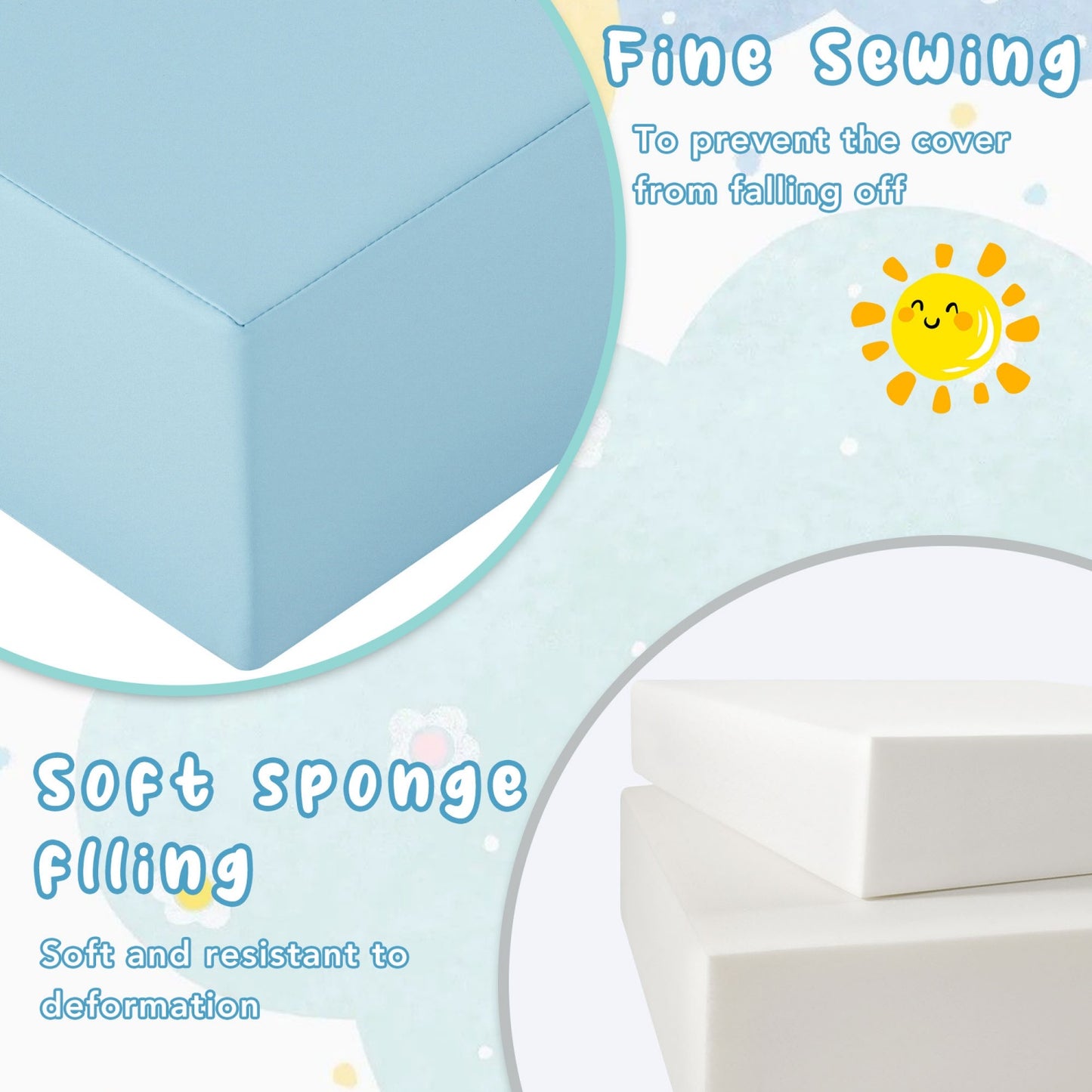 Climbing Toys for Toddlers 1-3 Inside, 6PCS Foam Climbing Blocks Set for Playroom, Jungle Gyms for Baby Indoor, Soft Play Climbing Crawling Toys for Toddlers, Infant, Kids, Pre-school