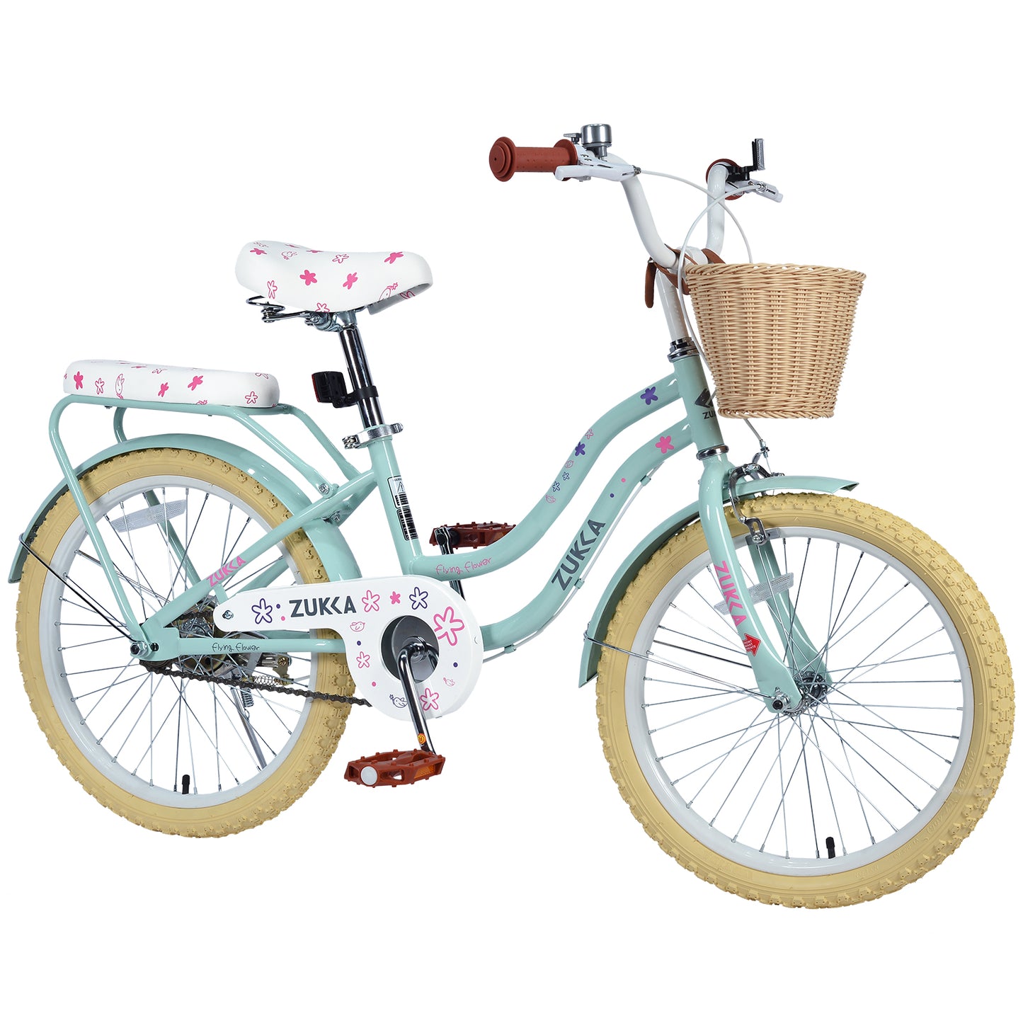 20 Inch Girls Bike for 7-10 Years Old Kids, SHINPT Kids Bicycle with Basket & Lightweight, Comfortable City Bikes with Rear Rack and Basket, Green
