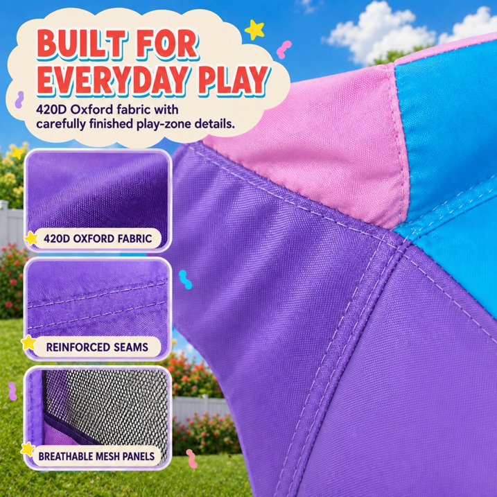 SHINPT Inflatable Bounce House for Kids, 6-in-1 Bounce House w/480W Air Blower, Indoor Outdoor Bouncy Castle Jump House w/Slide, Crawl-Thru Door & Net, Dartboard, Basketball Hoop, Football Goal