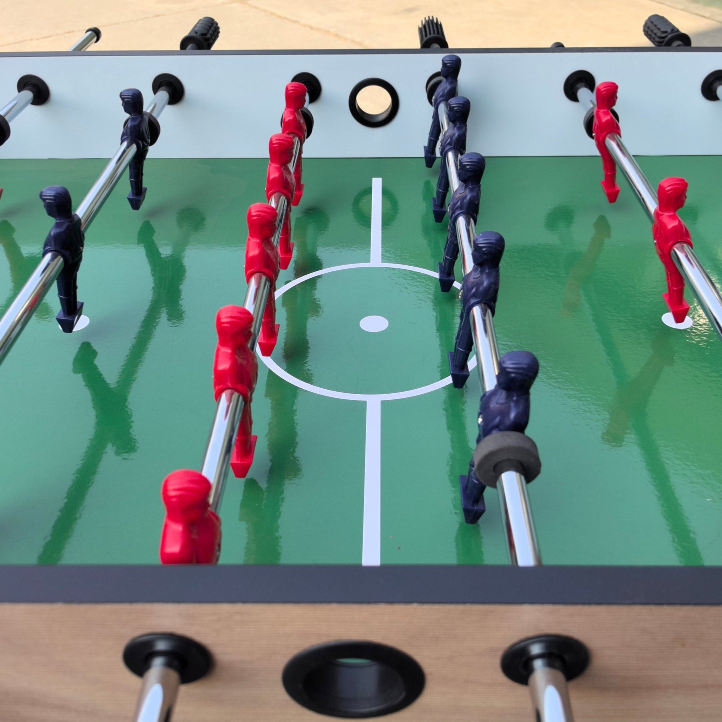 48" Soccer Table Game, SHINPT Foosball Table Adult Size for Family Gatherings, Foosball Table for Kids with 2 31mm Black/White Balls, Game Table for Game Room, Basement, Best Choice Product