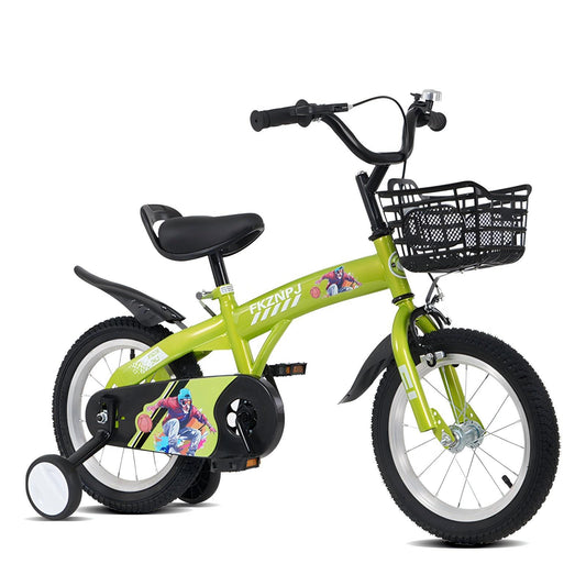 16 in Bike with Training Wheels, SHINPT Sporty Kids Bike for Boys and Girls Aged 4-8 Years, Bicycle for Kids with Adjustable Saddle, Training Wheels for 16 in Bike, Toddler Bike with Many Colors