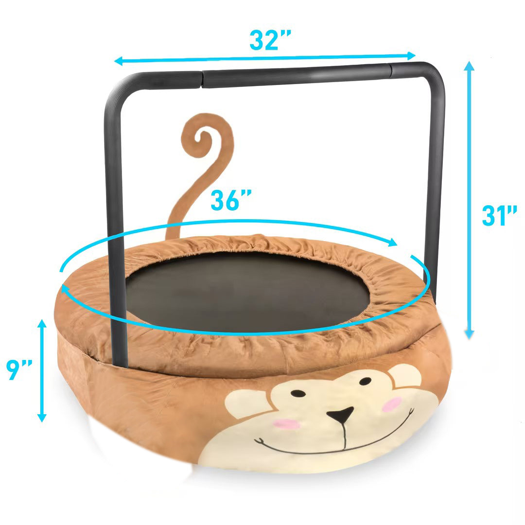 36" Mini Trampoline for Kids Ages 3-7, Toddler Trampoline with Foam Handle for Indoor & Outdoor, SHINPT Kids Trampoline for Boys&Girls, Ladybug Black and Red Foldable Iron Tube for Backyard, Patio