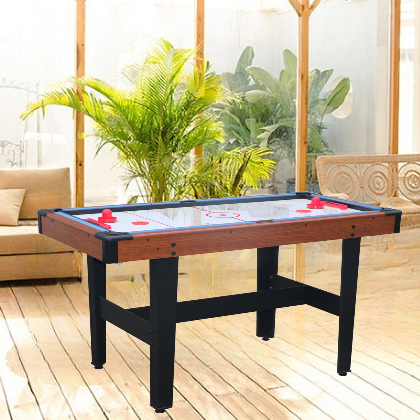 3 in 1 Arcade Game Table, SHINPT 4FT Mini Pool Table for Kids, Game Table with Billiards/Pool, Glide Hockey and Table Tennis, Indoor/Outdoor Table Games for Adults, Game Table for Game Room, Basement