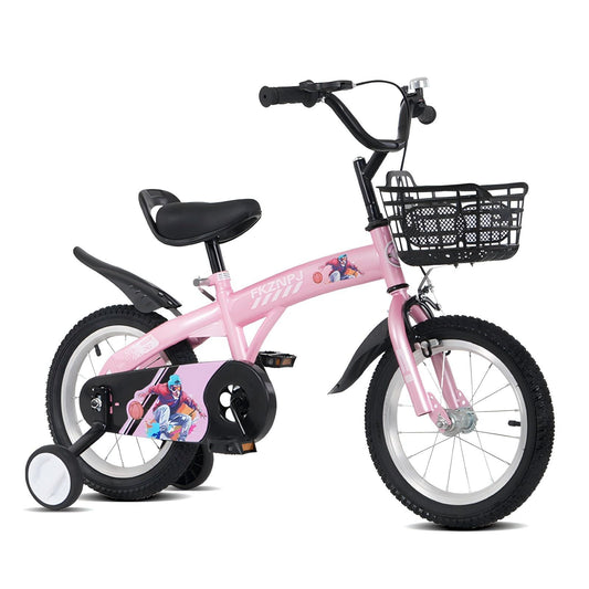 18 inch Kids Bike for Boys and Girls, SHINPT Toddler Bike with Training Wheels, Bicycle for Kids with Basket, 18" Kids Bike for Boys, Girls Bike 18 inch for Toddlers, Perfect Gift for Outdoor Sports