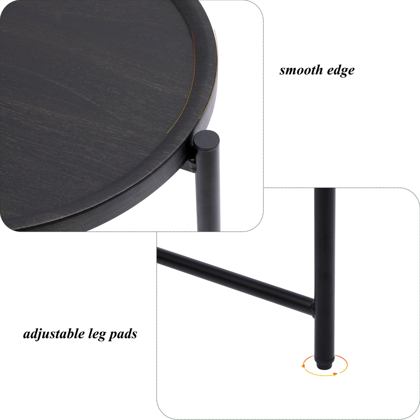 2-Tier Small End Table, SHINPT Couch Tray Table with Wood Storage Shelf, Narrow Side Table for Small Spaces, Side Table for Living Room, Bedroom, Balcony, Bedside Table for Best Gift for Family