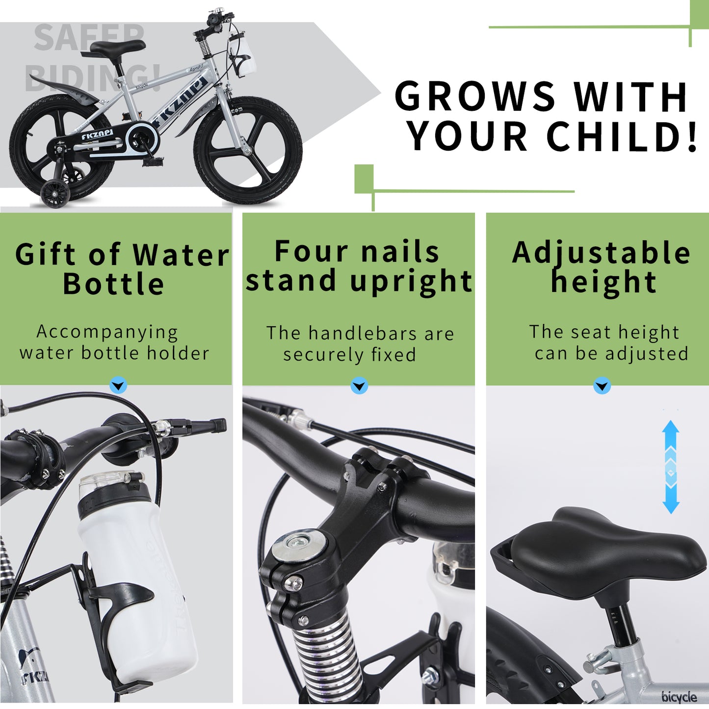 18 inch Toddler Bike for Boys and Girls, SHINPT Bicycle for Kids with Training Wheels,18" Kids Bike for Toddlers, Girls Bike 18 inch with Bottle, Kids Bike for Boys, Best Gift for Outdoor Sports