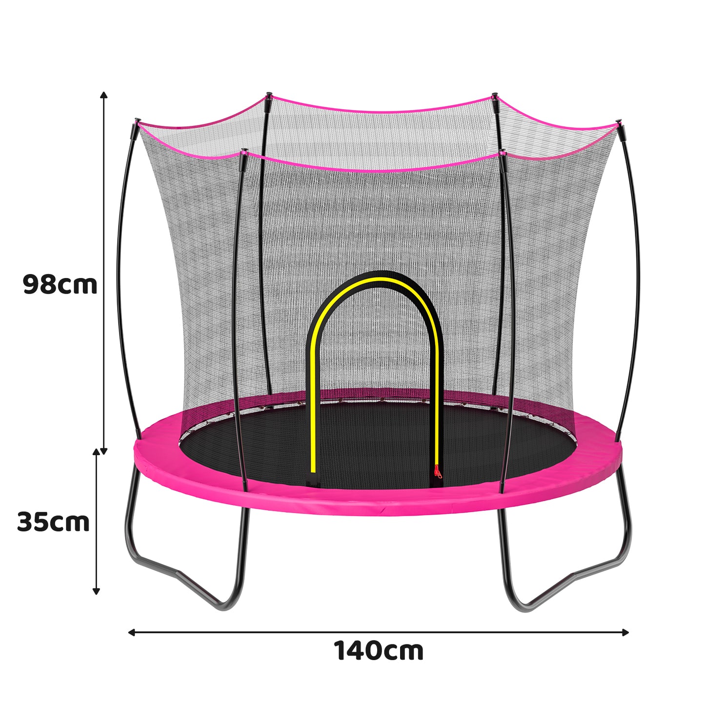 55" Toddler Trampoline for Kids, SHINPT Mini Trampoline for Toddlers 3-8, Outdoor Trampoline with Net for Indoor/Outdoor, Kids Trampoline with No Gap Design, Outdoor Trampoline for Backyard, Lawn