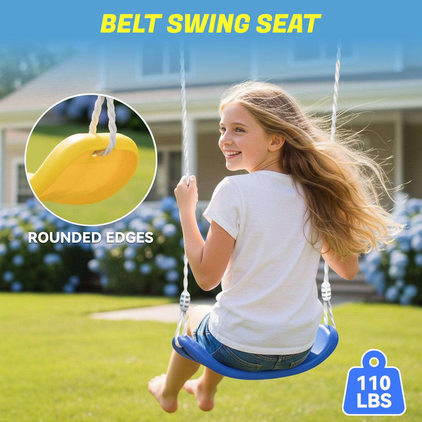 3 in 1 Metal Swing Set Outdoor , SHINPT Toddler Swing Set for Backyard, Tall Swing Set with Slide, Saucer Swing Seat, Belt Swings Seat, Heavy Duty Swing Set for kids, Kids Playset Outdoor