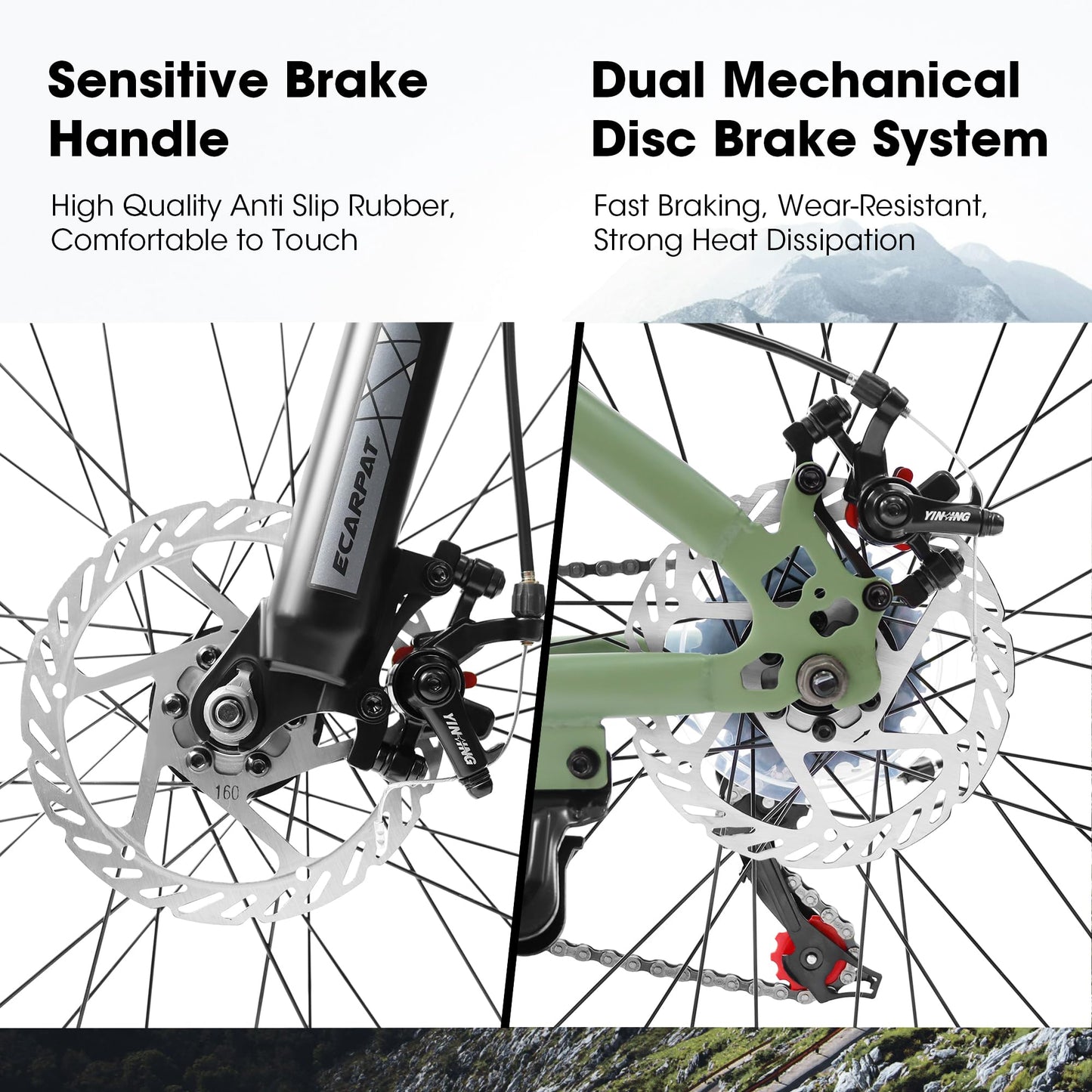 27.5 Inch Mountain Bike for Adults and Teenager, Fits Riders 5'3”-5'9”, 21-Speed/High-Carbon Steel/Green, Ideal for Commuting and Outdoor Exploration