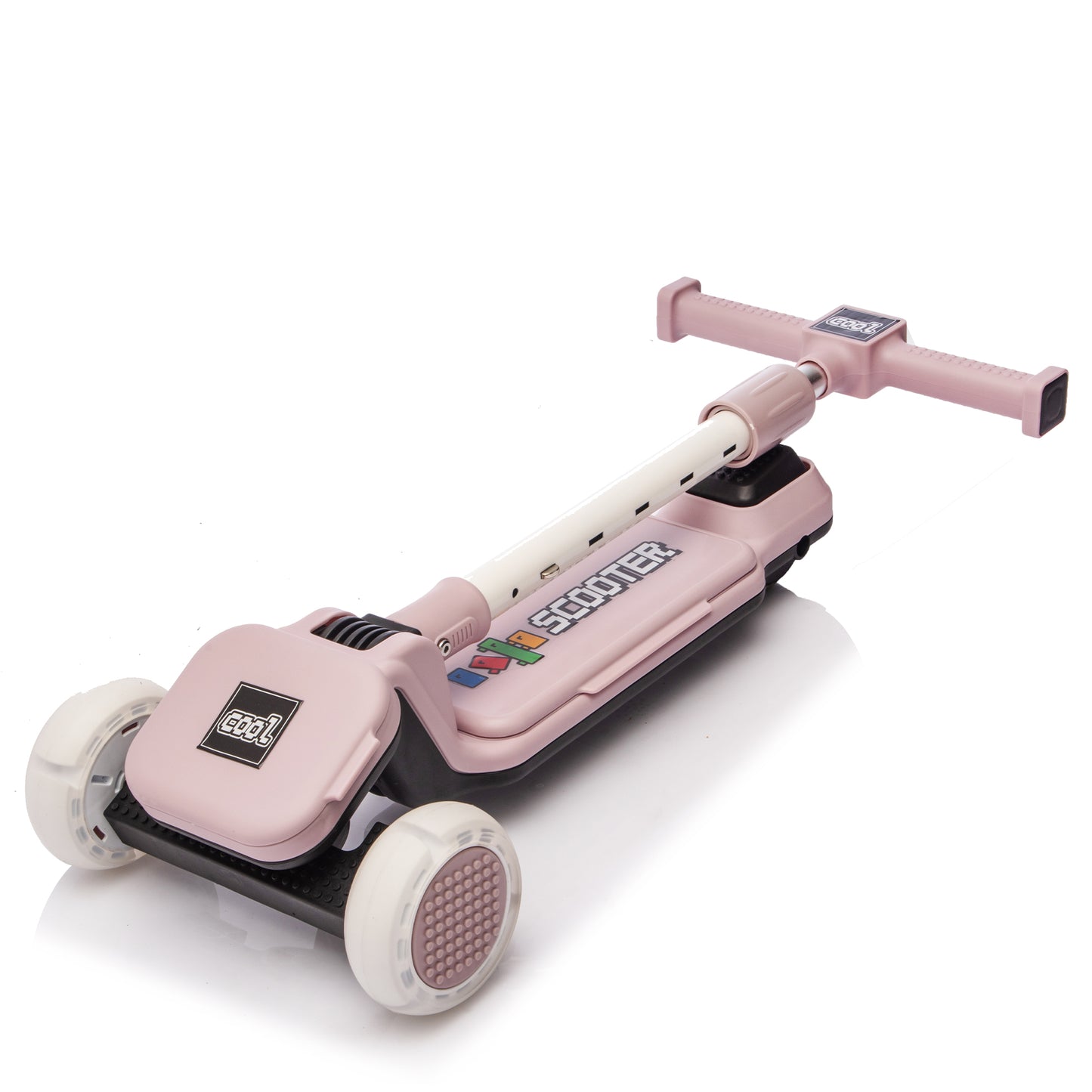 Scooter for Kids Aged 3-9, SHINPT Toddler Scooter for Boys and Girls, Kids Scooters age 3-9 with flashing wheels, Kids Ride On 3-Wheel Scooter W/Buildable Blocks, Folding Kick Scooter for Best Gift